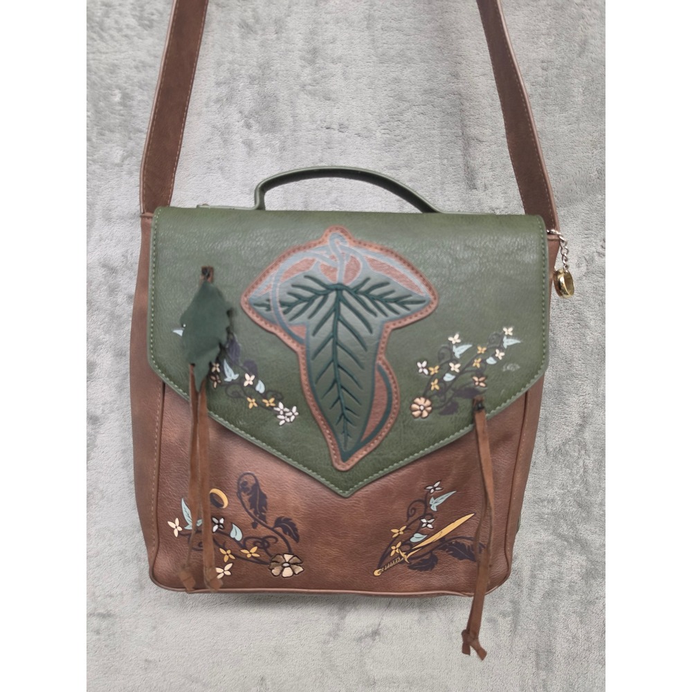 Her Universe Lord Rings LOTR Lorien Leaf One Ring Sting Messenger Bag & Keychain